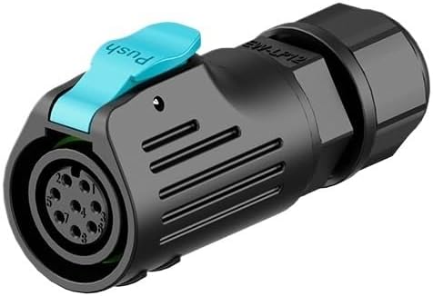 LP12 reverse soldering female 2/3/4/5/6/7/8 core LED lighting plastic waterproof connector(EW-LP12S-5P 5A)