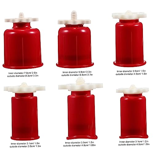Set de 6 copas de ventosas para terapia de succión muscular, copas plásticas para piernas y cuerpo, masajeador para atletas y uso en casa miniatura 2
