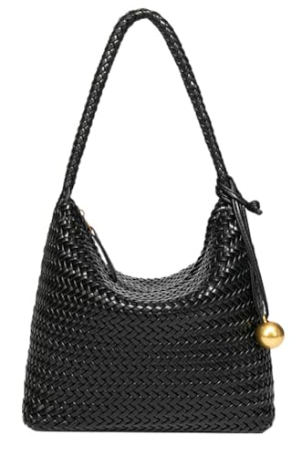 Bolso Tote tejido de cuero sintético para mujer miniatura 1