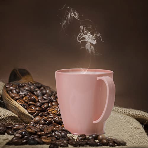 Jgirl Coffee Cup 6-Piece Set, Plastic Coffee Cup Set, 10 Oz Non-Breakable Plastic Coffee Cup, With Handle, Bpa-Free, 3Colors, Reusable Plastic Cup (Dishwasher Safe) #TOP5