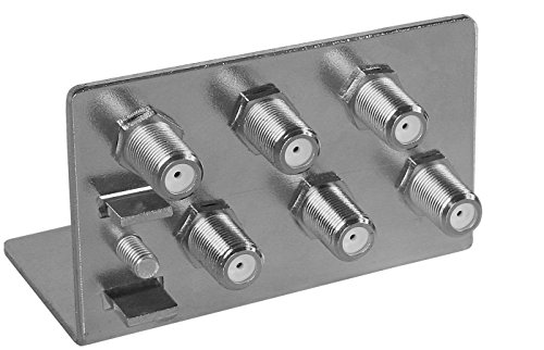 Axing QEW 6-50 Erdungswinkel 6-fach Potentialausgleich Koax Erdungsblock verzinkt