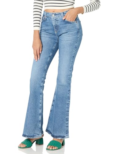 Jeans Angeline AG Adriano Goldschmied évasé mi-haute en denim bleu Coupole femme
