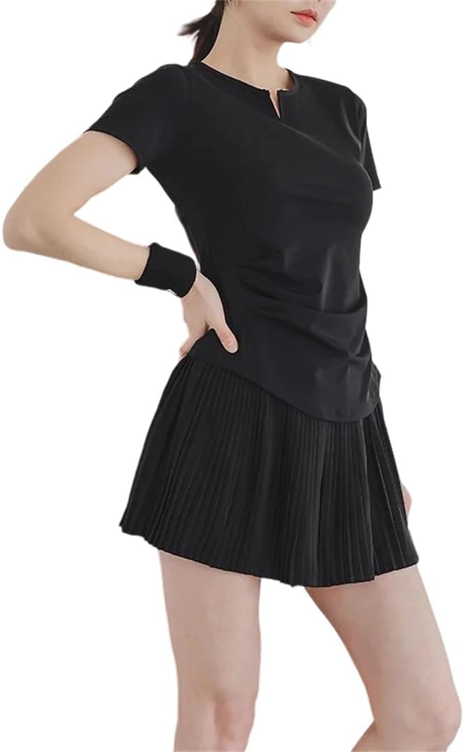 Women's Loose Running Set Summer Quick Dry Sports Suit Short Sleeve Top And Shorts Two Piece Fitness