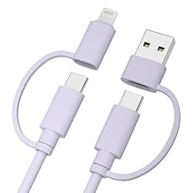 Elebase for iPhone 17 USB C Charger Cable,Multi 4 in 1 Charging Cord 6.6FT,60W Fast Charging USBC Lead with USB A/Lightning Adapter for New Apple 17e 16 15 14 Pro Max,Samsung S26,Airpods 3,iPad Air 6
