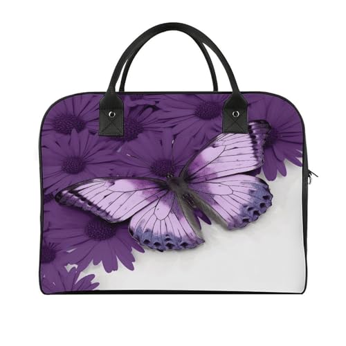 Maletín morado para portátil unisex ligero y casual miniatura 1