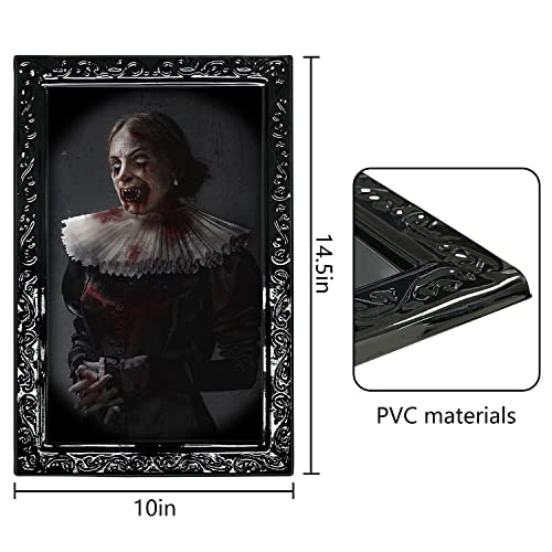 Samtop Halloween Decoration 3D Changing Face Expression Moving Portrait Picture Frames Horror Decoration Halloween Party Ghost Castle Horror House Interior Decoration Perfect Halloween Gifts-3 Pack #TOP4