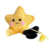 Crochet Compañero Escritorio - Estrella De Graduación Hecha A Mano Divertida Y Adorable,Mini Muñeco De Crochet Con Tarjeta - para Salón Dormitorio Oficina Coche Estantería Escritorio Secundaria Instit