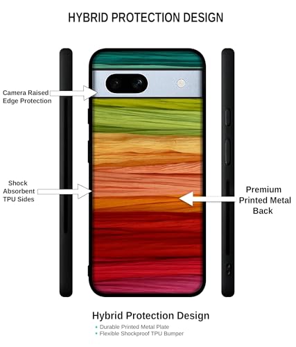Image of Colorful Thread Design Premium 2D Printed Metal Back Case Cover for Google Pixel 7A 5G