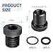 Ongfuwu 2PCS Oil Filter Adapter, 1/2x28 to 3/4x16 Vehicle Thread Adapter with Rubber Washer, Metal Automotive Thread Protector Replacement, Car Accessories for SUV Truck (3/4x16)