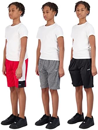 Hind Boys Shorts for Kids 3-Pack Basketball Shorts for Boys Basketball and Sports