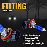 Argo H11 Headlight Bulb 100w Xenon White 6000k 12v PGJ19-2 Front Fog Light Bulb Lamp Car Van Main Dipped High Low Beam Halogen Bright Upgrade H11 711 Car Headlight Bulb H11 Bulb - Image 6