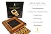Intuition Trading Company Premium Bamboo Wood Cheese Board and Knife Set, Charcuterie Board Platter, Slate Cheese Plate & Slide-Out Drawer with 4-Piece Stainless Steel Cutlery Set