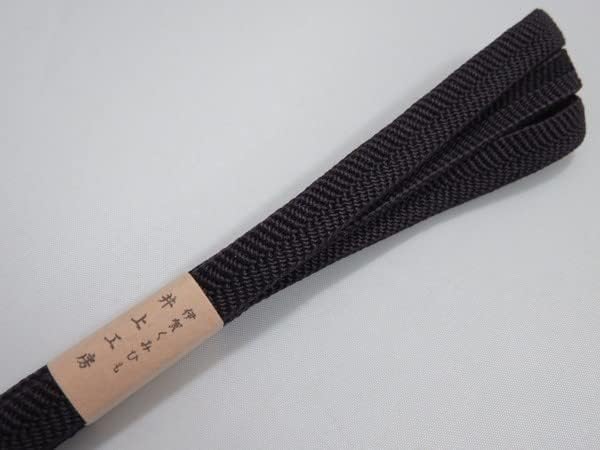 帯〆 最高級伊賀組紐 井上工房 笹波組三分紐 紫黒色
