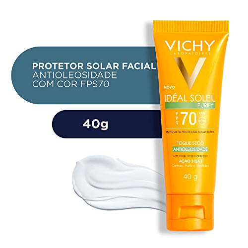 Ideal Soleil Vichy Purify fps 70 toque seco antioleosidade