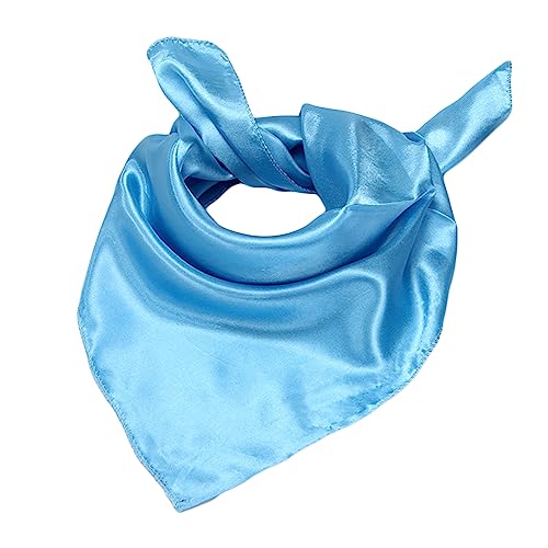 Women's silk scarf solid color small square scarf scarf