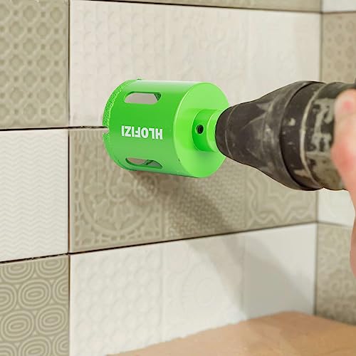 HLOFIZI 1-1/2\" Diamond Hole Saw Tile Hole Saw for Ceramic, Tile, Granite Countertop, Porcelain, Marble, with Guiding Drill Bit, Professional-Grade