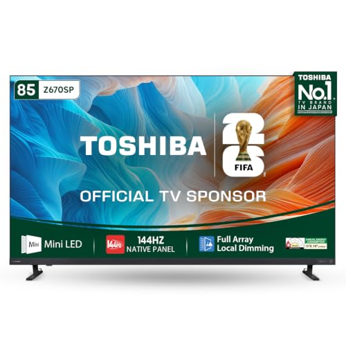 Image of Toshiba 85 Inch Full Array Local Dimming | QLED MiniLED Smart TV | 144 Hz Native Panel | (85Z670SP) | REGZA Engine ZRi, VIDAA OS | Front Firing Speaker with REGZA Power Audio+