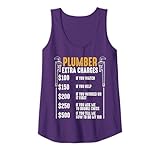 Plumber Extra Charges Plumbing Tool Pipe Hobbyis Craftsman Tank Top