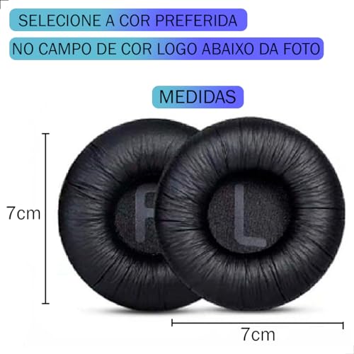 Par de Almofada Espuma Fone de Ouvido TYJR Compatível com JBL Tune600 T500 T500bt T450 T450bt (Branc
