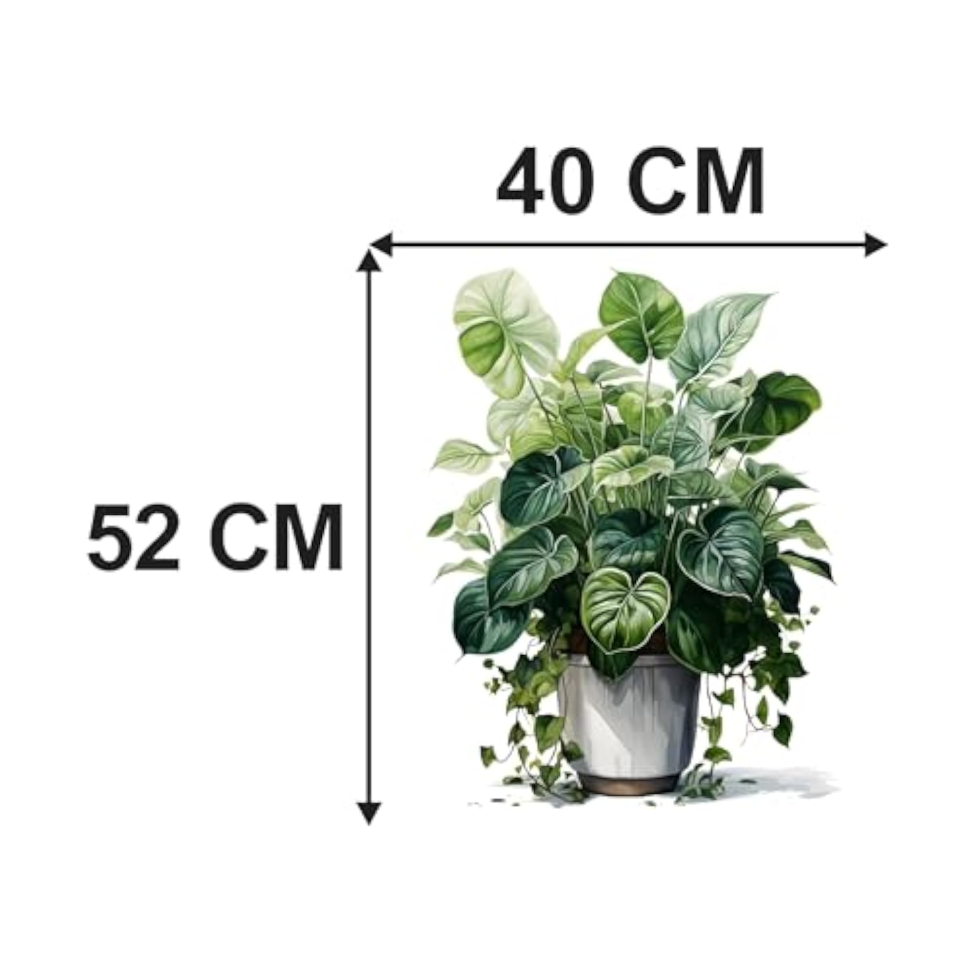 Artificial Green Potted Plant, Decorative Indoor Faux Plant
