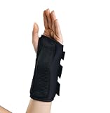 Medline Foam Wrist Splint, 8-Inch Long, Left Wrist, Size L, Adjustable Compression, Carpal Tunnel, Black, 1 Each