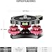 NEEWER Tripod Head Leveling Base Camera Leveler, Aircraft Grade Aluminum Alloy 3 Axis Tri Wheel Head, 3/8” Thread, -5° Precise Angle Adjustment for Macro Panoramic Photography, LP64