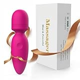 Fuwyiy Mini Massager Tools,Small Waterproof Cordless Handheld Massager with 10 Vibration Modes, Personal Handheld Massager for Back（Rose Red）