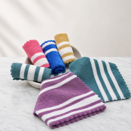 Image of Face Towel - Set of 12 (25x25 cm,Multicolor) Rumal /Handkerchief /Hanky Set for Women, Kids and Newborn Babies | Ultra-Soft, Quick Dry, Absorbent | Small Towel for Hand & Face Wash