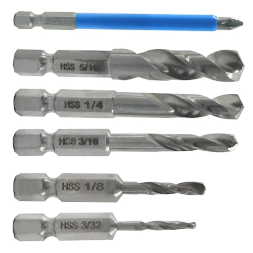 vibedor Stubby Drill Bit Set 5 Pack HSS M2