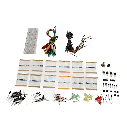 Kit composants électroniques avec breadboard et résistances pour DIY