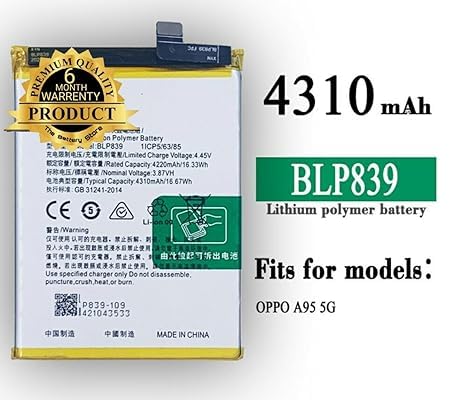 Image of Original BLP839 Battery for Oppo A95 Battery with 6 Month Warranty**** (B00160)