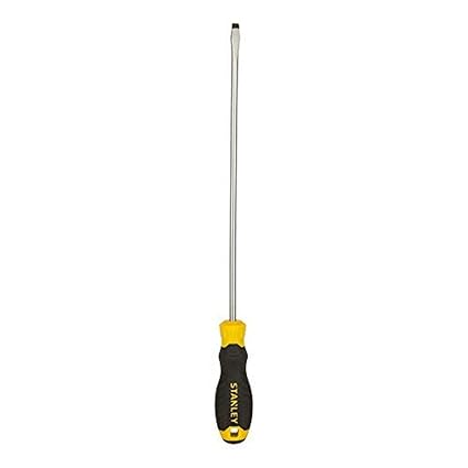 STANLEY STMT60830-8 Cushion Grip Slotted Standard Screwdriver 6.5 mm x 250 mm Black and Yellow