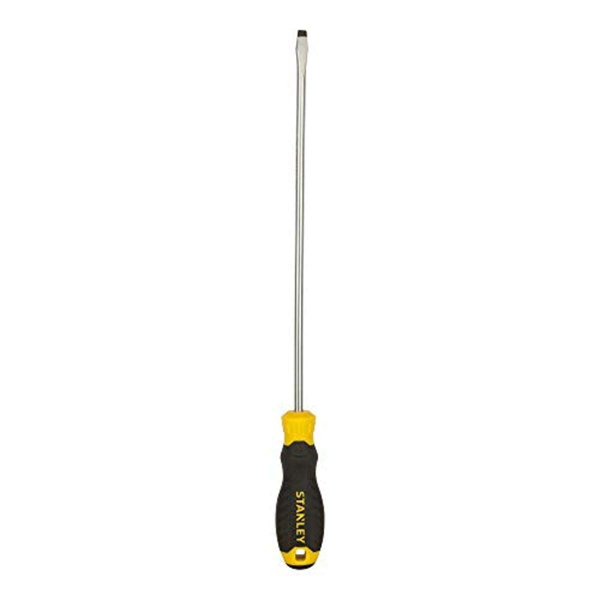 STANLEY STMT60830-8 Cushion Grip Slotted Standard Screwdriver, 6.5 mm x 250 mm, Black & Yellow