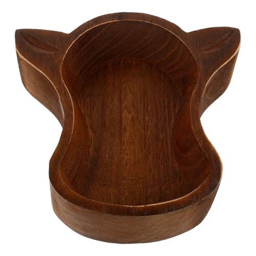 RORPOIR Bandeja de Exhibición de Madera Bandeja de Postre Reutilizable y Multiusos Forma de Cabeza de Vaca Diseño Único Marrón de Madera para Pasteles y Snacks en Decoración de Hogar