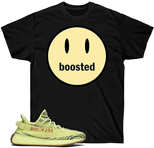 Shirts4Kicks Frozen Yellow Yeezys, Boosted Happy FACE, Frozen Yellow Design Unisex Short Sleeve T-Shirt