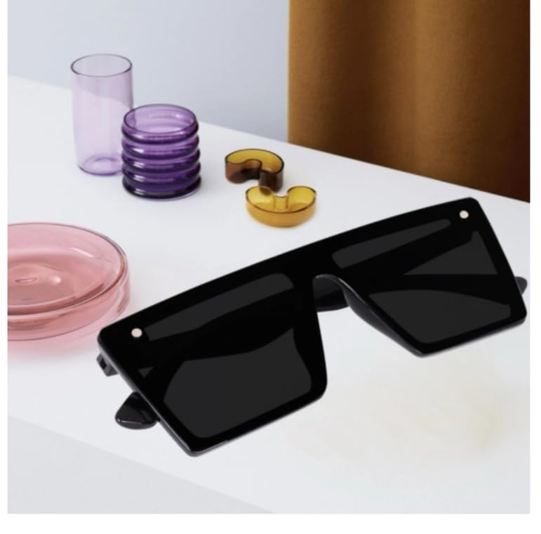 Image of Unisex Stylish Round Sunglasses | TAC Polarized Lens | 100% UV Protection | Men & Women Driving Bikes, Outdoor Sports, Hiking & Travel Eyewear (black sunglass)