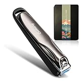 Gumsry 爪切り 高級 つめきり ツメキリ 【驚くべき切れ味＆2面ヤスリ搭載・手足両対応】日本製ステンレス 爪やすり2面付き 爪用ヤスリ カーブ刃 切れ味いい 滑し止め 簡単操作 安全 赤ちゃん 子供/大人/高齢者に向け プレゼント 収納ケース付き