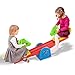 HEY! PLAY! Teeter Totter - See Saw for Backyard or Playroom with Easy-Grip Handles - Indoor or Outdoor Play Equipment for Toddlers