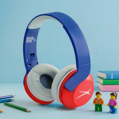 Image of Altec Lansing Kid Safe Noise Cancelling Wireless Headphones 15H Battery, 85dB Volume Limit, Foldable Design Powerful Sound, Active Noise Cancellation Perfect for Kids Ages 7+