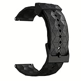 AONES 22mm Watch Strap Silicone Belt Compatible for Honor Gs Pro Smartwatch Classy Band Black