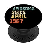 Photo Gallery awesome since april 1967 retro vintage birthday popsockets popgrip intercambiabile Photo Gallery awesome since april 1967 retro vintage birthday popsockets popgrip intercambiabile
