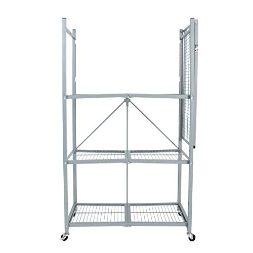 Origami 4-Tier Storage Shelves On Wheels, Steel Shelving Holds 1000 Pounds, Heavy Duty Garage Storage & Organization, Closet Organizer, Utility Shelf (Platinum, R5) #TOP6