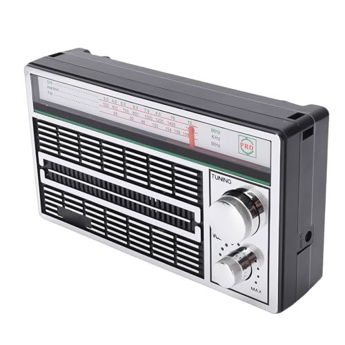 Denash Radio AM FM SW Portable, Radio Rétro avec Antenne de 21 Cm pour Une Réception de Signal Stable, Couvrant 88 108 MHz FM 530 1600 KHz AM 3 Bandes SW de 12 MHz, pour Une Utili