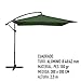 Parasol EXCENTRICO Banana 300X300 CM - MASTIL Acero D48/42 C