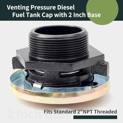 Allcsm 2 INCH NPT DIESEL FUEL TANK CAP Fuel Transfer Tank Vented Cap With Threaded Neck, Venting Pressure Diesel Fuel Tank Cap With 2 Inch Npt Base Use For Diesel Fuel Gas Transfer Tank & Vented Fuel Storage Tank Prevent Vapor Control Cap thumb #2