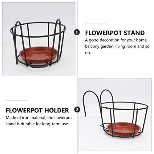 DOITOOL 3 conjuntos de suporte de flores para varanda, suporte de vaso de flores, suporte para vaso