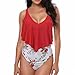 Desigual Ropa Mujer Bikinis Trajes de baño Mujer Bikini Estampado de Playa Vendaje Traje Bandeau Conjunto Natación Traje de baño Trajes de baño Una Pieza Bikini Tipo Top