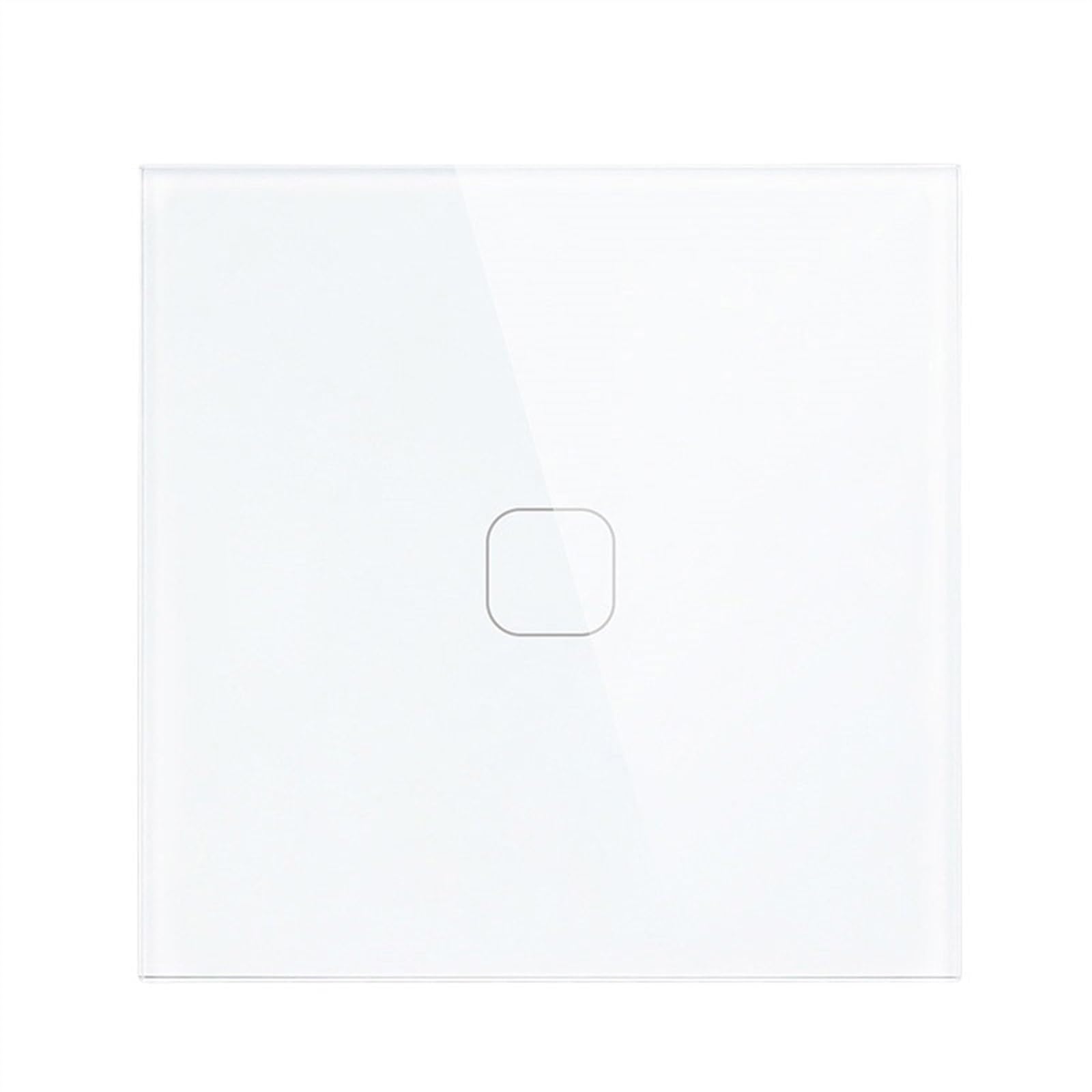 Interruptor de luz de Pared Interruptor de Pared, Interruptor táctil estándar, Panel de Cristal con LED, 1 Unidad, 1 vía, luz de Pared, Pantalla táctil(White)