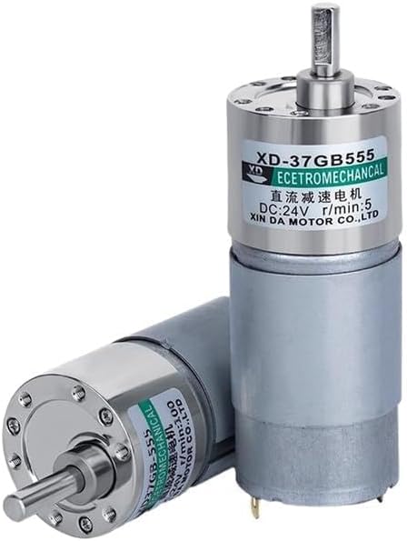 1PCS XD-37GB555 Gear 1A Motor Brush Motor 15W DC 12V 24V Reversible Speed Regulation Low Speed Micro Motor Slow Motor - (Type: A, Speed(RPM): 24V 30rpm)