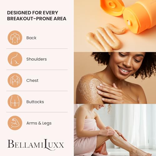 Image of BellamiLuxx 2-Step Folliculitis Acne Lotion for Body: Helps Reduce Itch, Redness, Body Acne & Uneven Texture with Salicylic & Glycolic Acid + Botanicals - Gentle Care for Folliculitis-Prone Skin